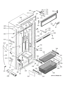 03 - Freezer Section, Trim & Components parts for Ge Refrigerator ZICS360NMCRH from AppliancePartsPros.com