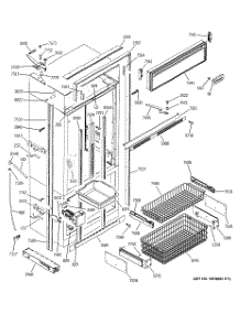 03 - Freezer Section, Trim & Components parts for Ge Refrigerator ZICS360NMBLH from AppliancePartsPros.com