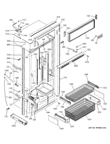 03 - Freezer Section, Trim & Components parts for Ge Refrigerator ZICS360NMCLH from AppliancePartsPros.com