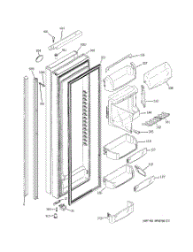 03 - Fresh Food Door parts for Ge Refrigerator PSH25PSWASV from AppliancePartsPros.com