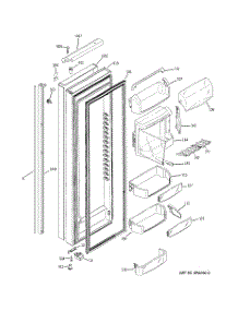 03 - Fresh Food Door parts for Ge Refrigerator PSH23PSWASV from AppliancePartsPros.com