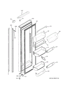 03 - Fresh Food Door parts for Ge Refrigerator PSH25MSTBSV from AppliancePartsPros.com