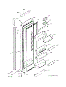 02 - Fresh Food Door parts for Ge Refrigerator GIE21MGWHFKB from AppliancePartsPros.com