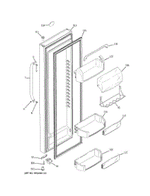 02 - Fresh Food Door parts for Ge Refrigerator GSHS5PGXCESS from AppliancePartsPros.com
