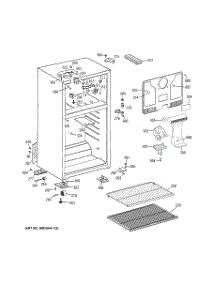 02 - Cabinet parts for Ge Refrigerator GTR18ZBSBRWW from AppliancePartsPros.com