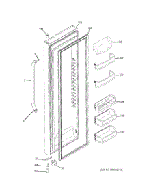 02 - Fresh Food Door parts for Ge Refrigerator GSS25QSWHSS from AppliancePartsPros.com