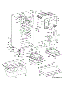 02 - Cabinet parts for Ge Refrigerator GTS18HBSBLWW from AppliancePartsPros.com