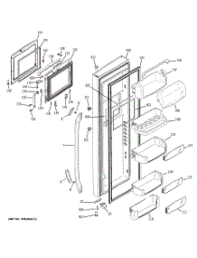 02 - Fresh Food Door parts for Ge Refrigerator GCE23LHWHFWW from AppliancePartsPros.com