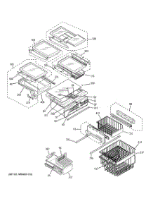 03 - Shelves parts for Ge Refrigerator PFS22MIWBBB from AppliancePartsPros.com