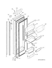 03 - Fresh Food Door parts for Ge Refrigerator PSH25MSWASV from AppliancePartsPros.com
