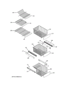 06 - Freezer Shelves parts for Ge Refrigerator PSH25MSWASV from AppliancePartsPros.com