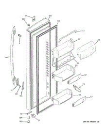 03 - Fresh Food Door parts for Ge Refrigerator PSF26MGWABB from AppliancePartsPros.com