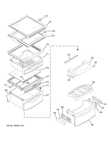 09 - Fresh Food Shelves parts for Ge Refrigerator PSF26MGWABB from AppliancePartsPros.com