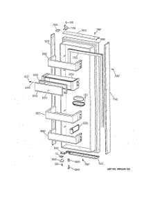 02 - Fresh Food Door parts for Ge Refrigerator ZISW36DCB from AppliancePartsPros.com