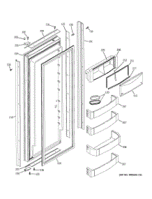 03 - Fresh Food Door parts for Ge Refrigerator ZISW360DMA from AppliancePartsPros.com