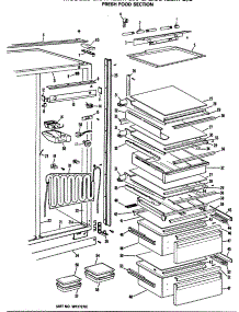 04 - Fresh Food Section parts for Ge Refrigerator ZISB42EMC from AppliancePartsPros.com