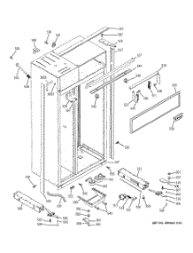 10 - Case Parts parts for Ge Refrigerator ZISB480DMB from AppliancePartsPros.com