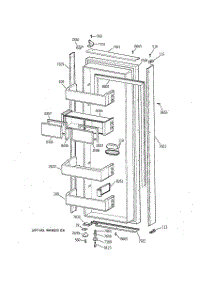 02 - Fresh Food Door parts for Ge Refrigerator ZISW42DYA from AppliancePartsPros.com