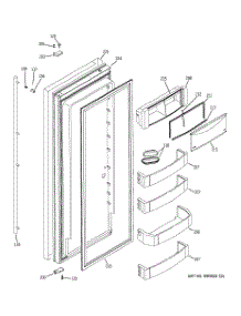 03 - Fresh Food Door parts for Ge Refrigerator ZISS360NRDSS from AppliancePartsPros.com