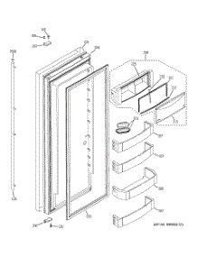 03 - Fresh Food Door parts for Ge Refrigerator ZISP480DXASS from AppliancePartsPros.com