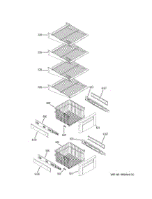 05 - Freezer Shelves parts for Ge Refrigerator ZISP480DXASS from AppliancePartsPros.com