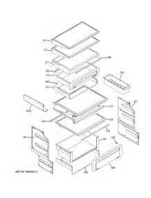 08 - Fresh Food Shelves parts for Ge Refrigerator ZISP480DXASS from AppliancePartsPros.com