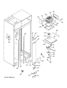 04 - Freezer Section parts for Ge Refrigerator ZISB360DMA from AppliancePartsPros.com