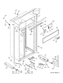 10 - Case Parts parts for Ge Refrigerator ZISW480DMA from AppliancePartsPros.com