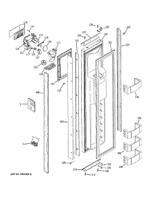 Freezer Door parts for Ge Refrigerator ZISB360DRK from AppliancePartsPros.com