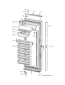 02 - Fresh Food Door parts for Ge Refrigerator ZISW42EMB from AppliancePartsPros.com