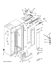 Fresh Food Section parts for Ge Refrigerator ZISB360DRK from AppliancePartsPros.com
