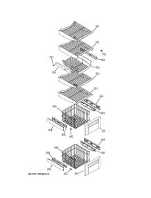 05 - Freezer Shelves parts for Ge Refrigerator ZISW480DRF from AppliancePartsPros.com