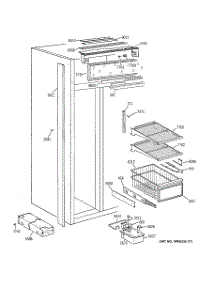04 - Freezer Section parts for Ge Refrigerator ZISB42DYA from AppliancePartsPros.com