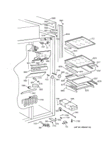 06 - Fresh Food Section parts for Ge Refrigerator ZISB42DYA from AppliancePartsPros.com