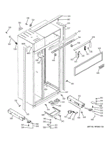 10 - Case Parts parts for Ge Refrigerator ZIS360NMB from AppliancePartsPros.com
