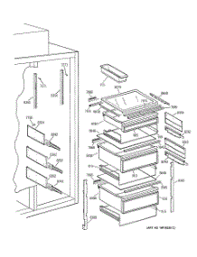 07 - Fresh Food Section parts for Ge Refrigerator ZISB42DYA from AppliancePartsPros.com