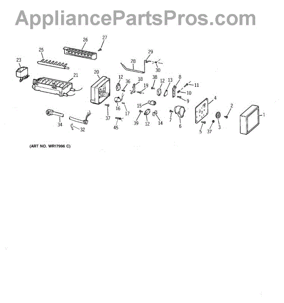 Parts for Ge ZISB42DYA: 09 - Icemaker Wr30x0304 Parts