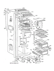 03 - Freezer Section parts for Ge Refrigerator ZISW36DTE from AppliancePartsPros.com