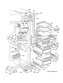 05 - Fresh Food Section parts for Ge Refrigerator ZISW36DTE from AppliancePartsPros.com