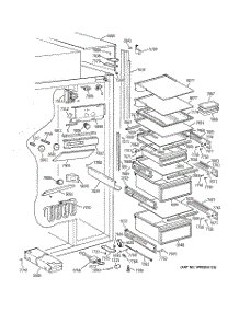 05 - Fresh Food Section parts for Ge Refrigerator ZISB36DRC from AppliancePartsPros.com
