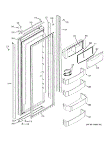 03 - Fresh Food Door parts for Ge Refrigerator ZISW420DRE from AppliancePartsPros.com