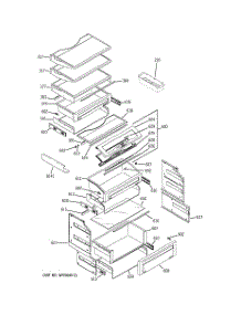 08 - Fresh Food Shelves parts for Ge Refrigerator ZISW420DRE from AppliancePartsPros.com