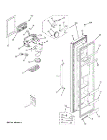 03 - Fresh Food Door parts for Ge Refrigerator ZISS420DRCSS from AppliancePartsPros.com