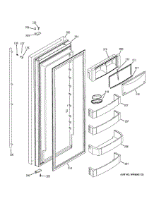 Fresh Food Door parts for Ge Refrigerator ZISS360NRKSS from AppliancePartsPros.com