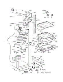 06 - Fresh Food Section parts for Ge Refrigerator ZISB36DCB from AppliancePartsPros.com