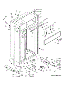 10 - Case Parts parts for Ge Refrigerator ZISS480DMC from AppliancePartsPros.com