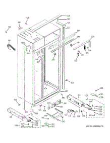 10 - Case Parts parts for Ge Refrigerator ZISW480DXA from AppliancePartsPros.com