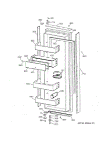 02 - Fresh Food Door parts for Ge Refrigerator ZISW36DCA from AppliancePartsPros.com