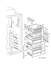 07 - Fresh Food Section parts for Ge Refrigerator ZISW36DCA from AppliancePartsPros.com