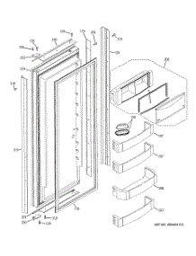 03 - Fresh Food Door parts for Ge Refrigerator ZIS360NXA from AppliancePartsPros.com